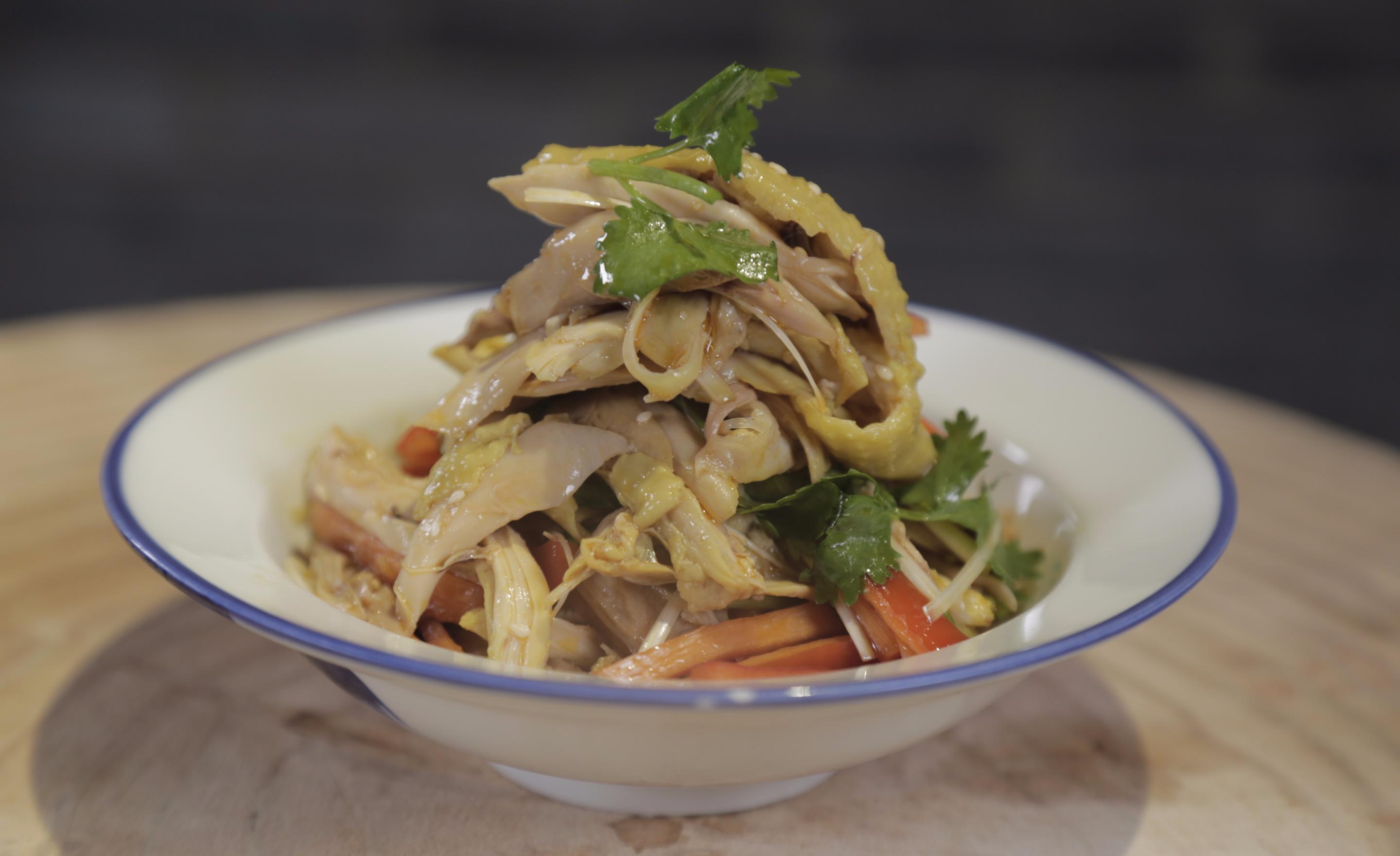 大厨教做椒麻手撕鸡色香味俱全