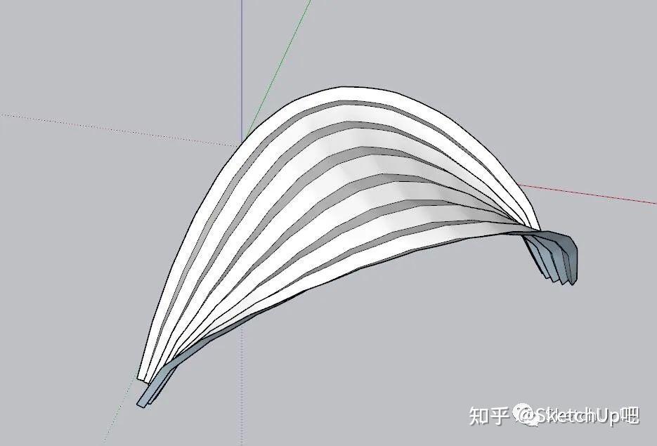 如何用sketchup建模扎哈事务所曲面项目