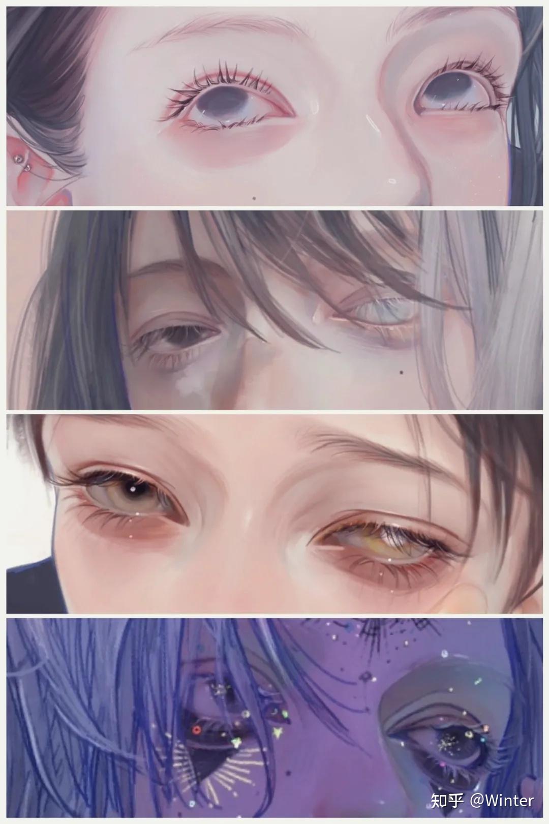 眼睛素材不会画眼睛可不行有被这组电到超多大佬画师不同画风动漫眼睛