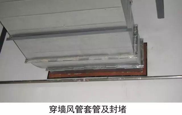 1 在风管穿过需要封闭的防火,防爆的墙体或楼板时,应预埋管或防护套管