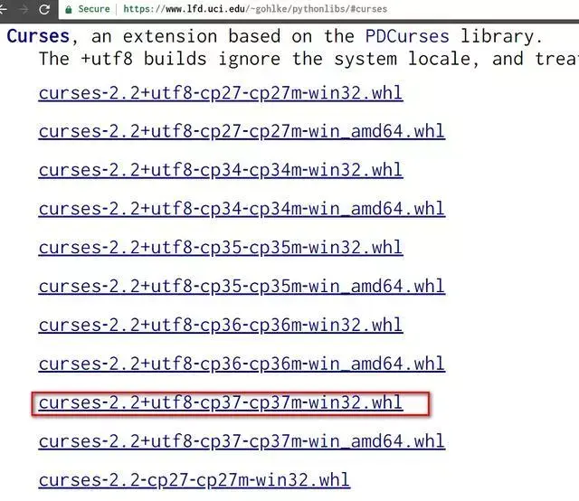 Windows下使用python库 curses遇到错误消息的解决方案 - 知乎
