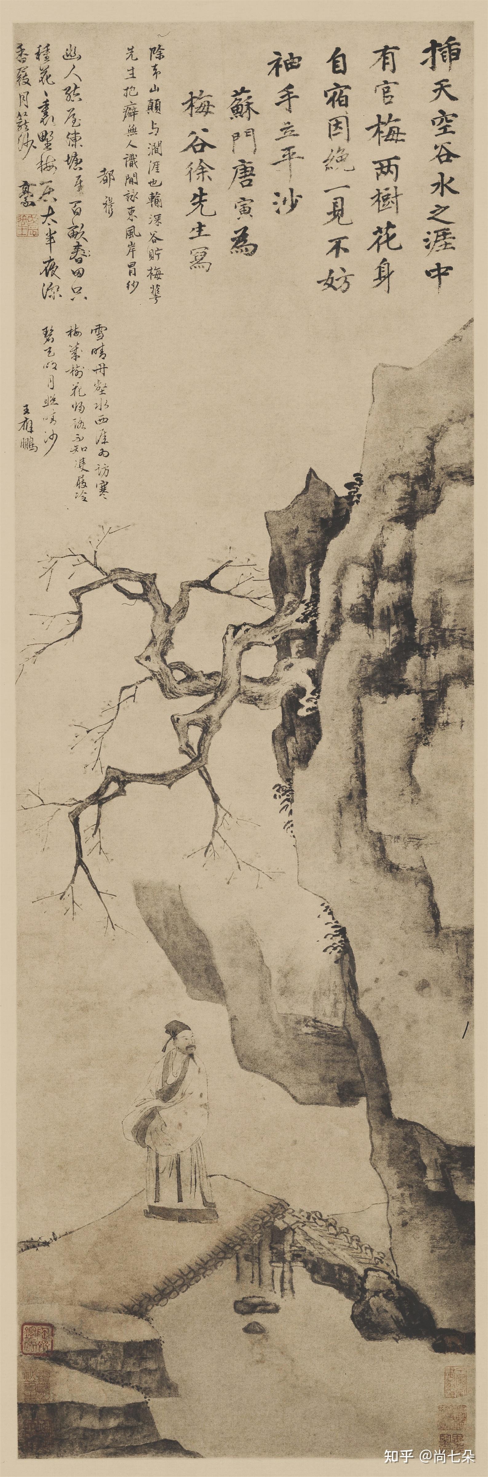 明代唐寅唐伯虎山水人物画古代高清国画图片保存 知乎 