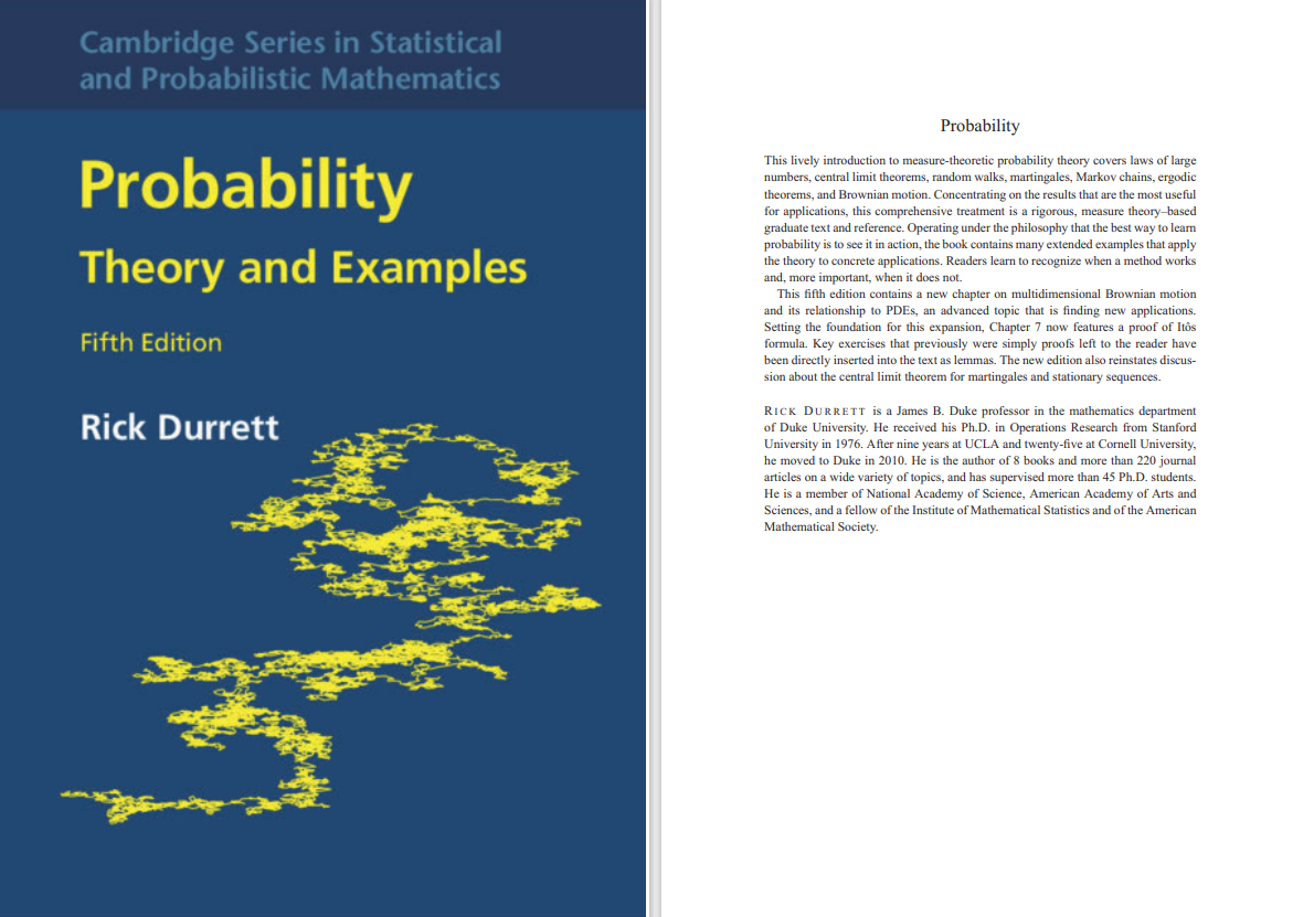 Rick Durrett Probability Theory And Examples