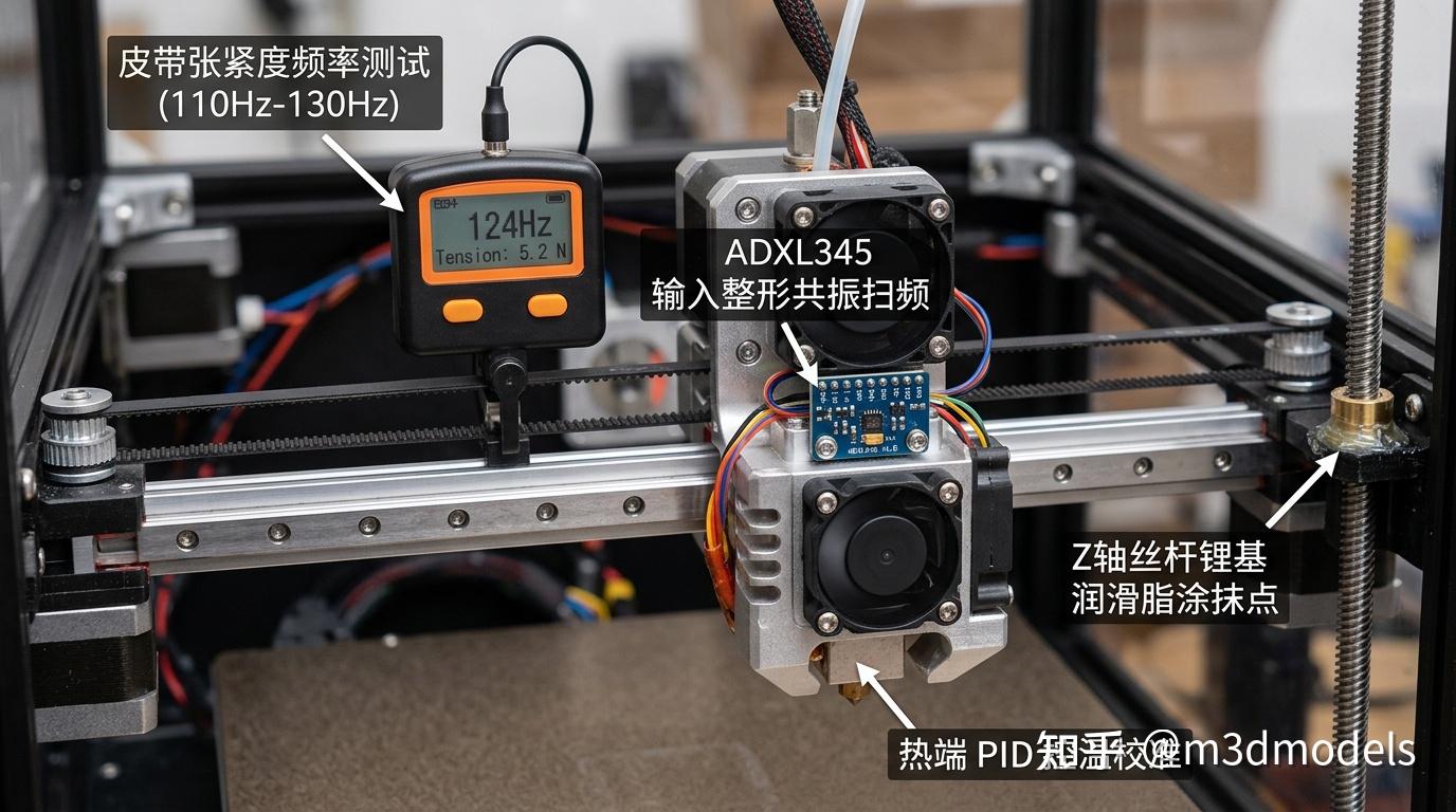 告别翻车!3D 打印机开箱检查、共振扫描、皮带校准与保养清单
