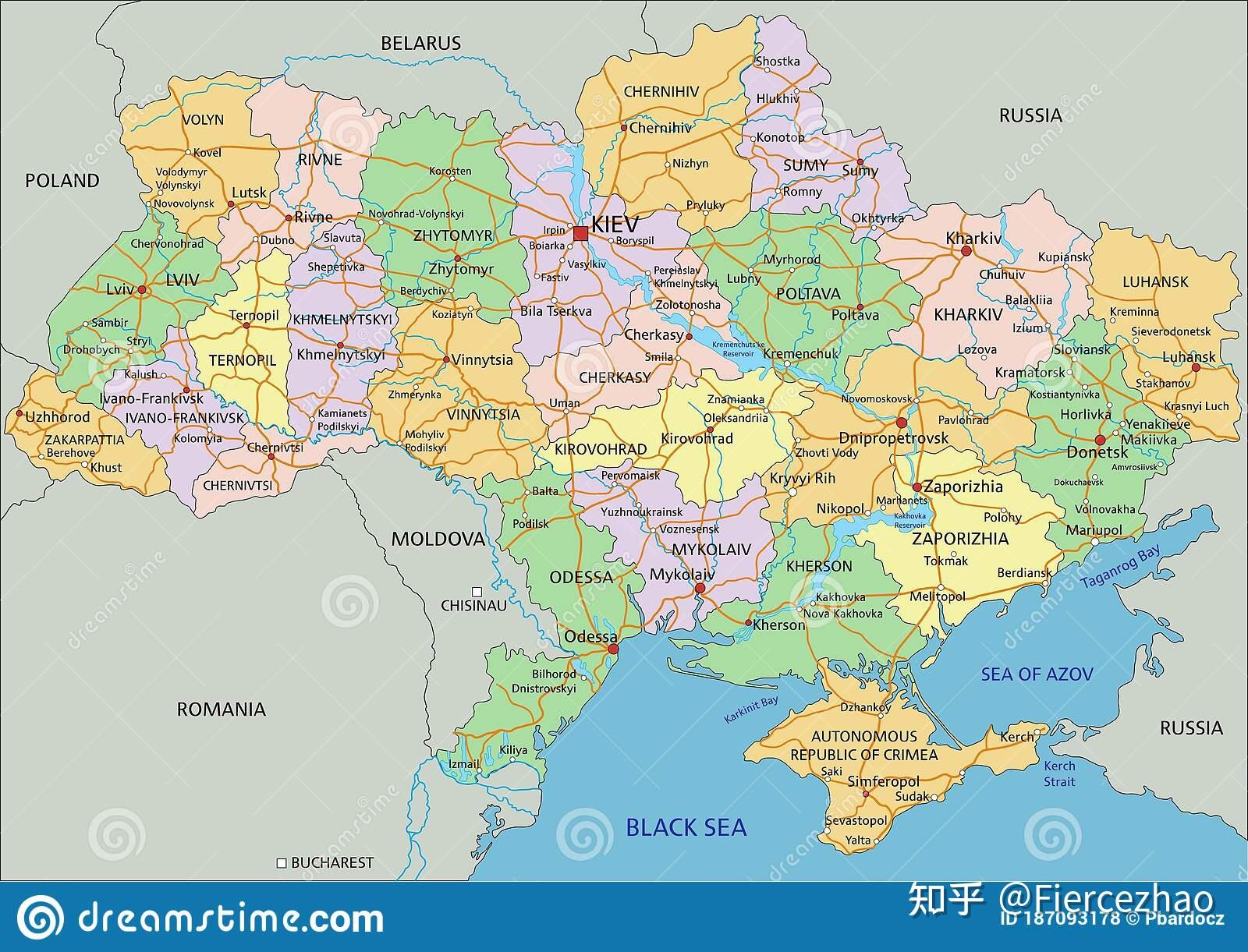 乌克兰高清地图(将成为历史地图)