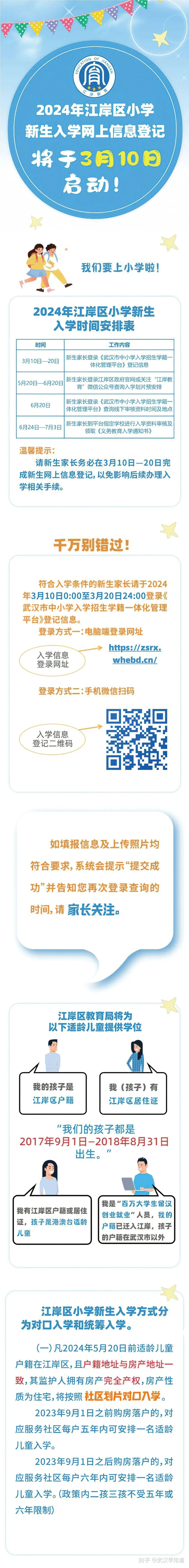 武汉多区2024幼升小政策出炉官方发布义务教育阶段新生