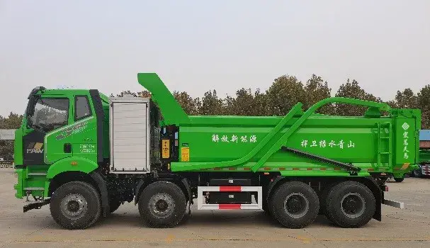 讲究不将就宏昌天马纯电动摇臂盖渣土车亮剑中原