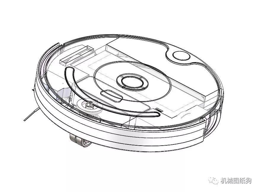 機器人robot掃地機器人3d數模圖紙solidworks設計附step