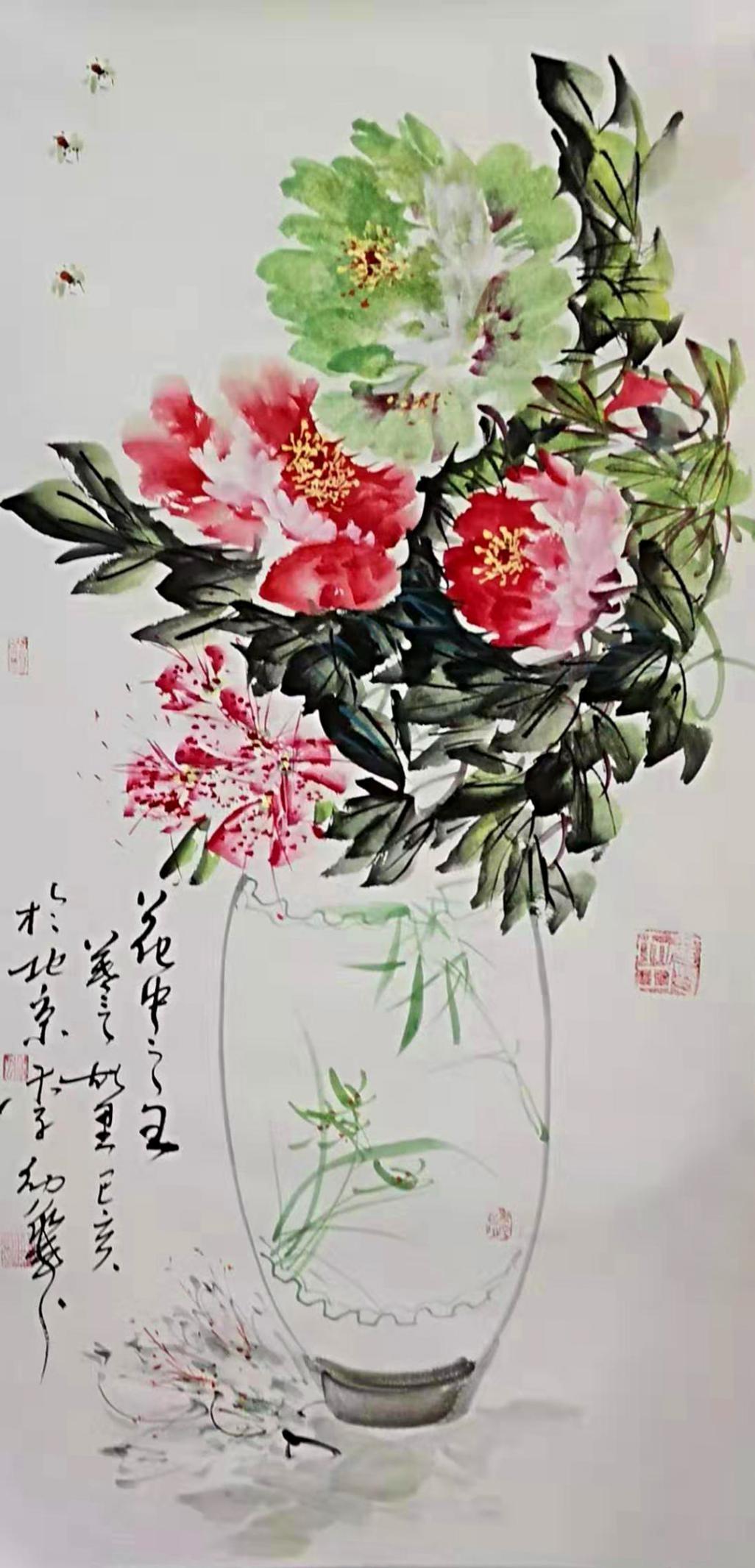 牡丹国画大师李幼华图片