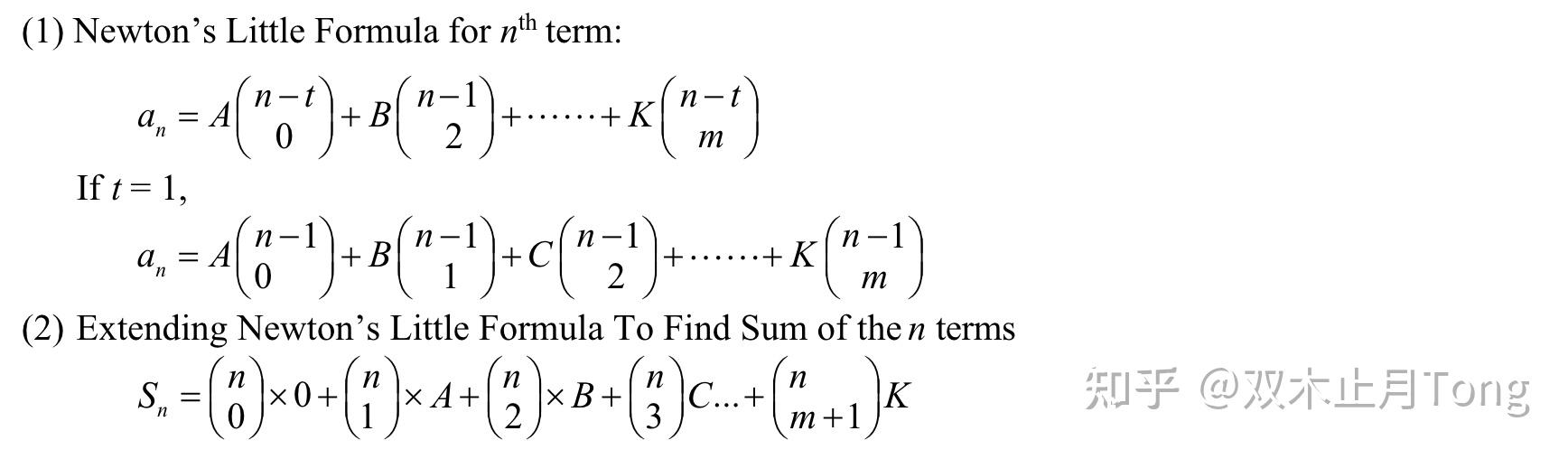 Newton s little formula 