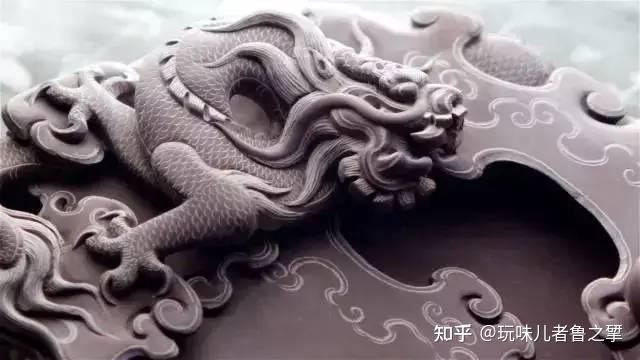 中国古玩 清時代 大型硯 天然紫金石硯
