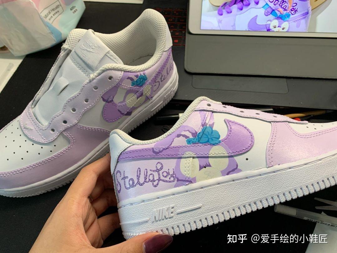 耐克空军diy手绘星黛露鞋子改色保姆教程