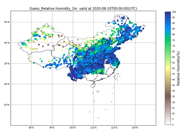 ModelWhale 推荐 | 基于数值模式资料和站点观测数据绘制相对湿度分布图 - 知乎