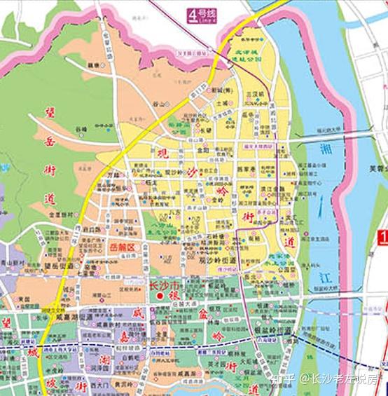岳麓区最新地图!楼市板块与街道范围有差异!