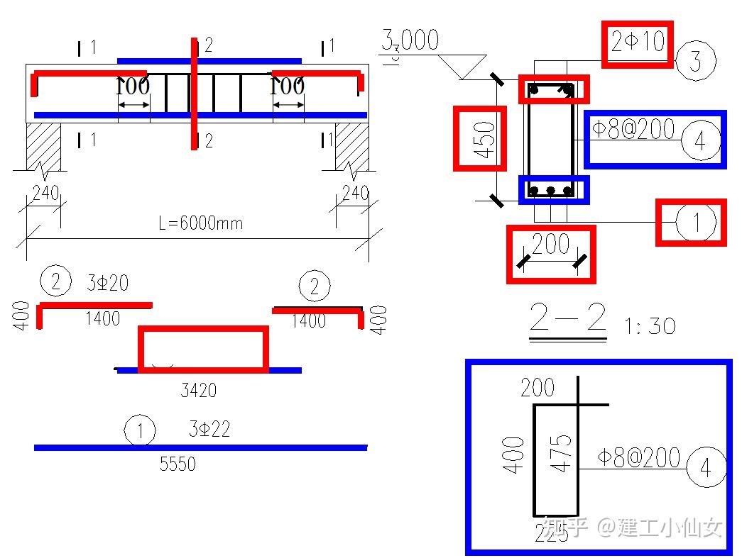 工程監理看圖紙混亂?175頁混凝土鋼筋梁識圖教程,三維彩色演示 - 知乎