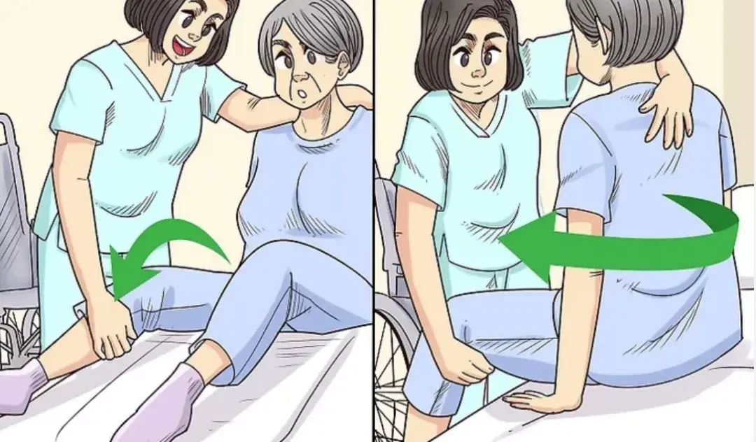将患者从床上转移到轮椅上需要几步