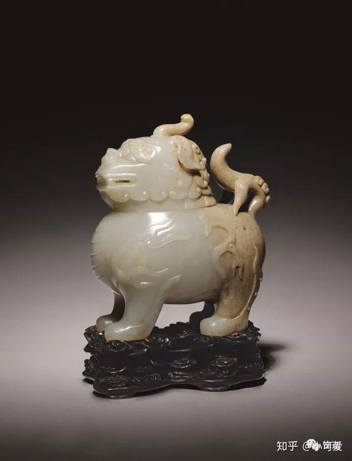 白玉 和田青白玉 独角瑞兽 清代 独角瑞兽- 中国古玉网