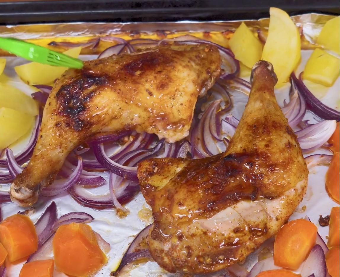 烤箱食谱蜜汁脆皮孜然烤鸡腿