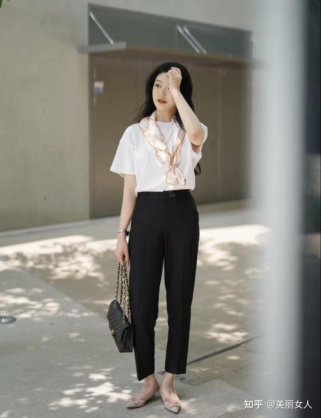 黑色九分西裤配什么上衣鞋子好看 - 知乎