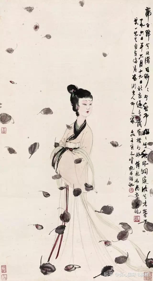 中国古美術『傅抱石様式 寒韻清風 山水図』宣紙画芯 模写 水墨画 唐物 肉筆 悦心赏析】傅抱石：中国画画山不画云，画岸不画水- 知乎