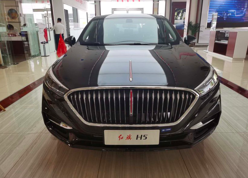 店内实拍2020款红旗h5黑色车身相当大气售1458万元起