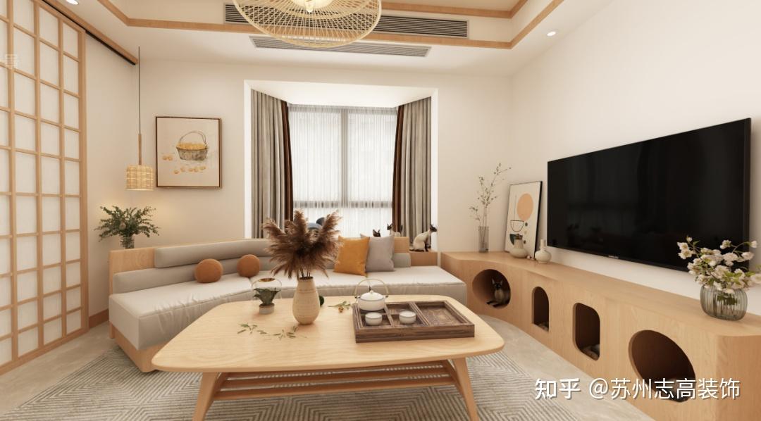 日式风|三居室旧房改造|98㎡全包16万 - 知乎