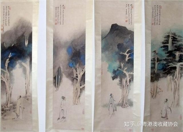 張大千作版画集8点 太美了！张大千这100幅画里，藏着中国人的千年美学密码