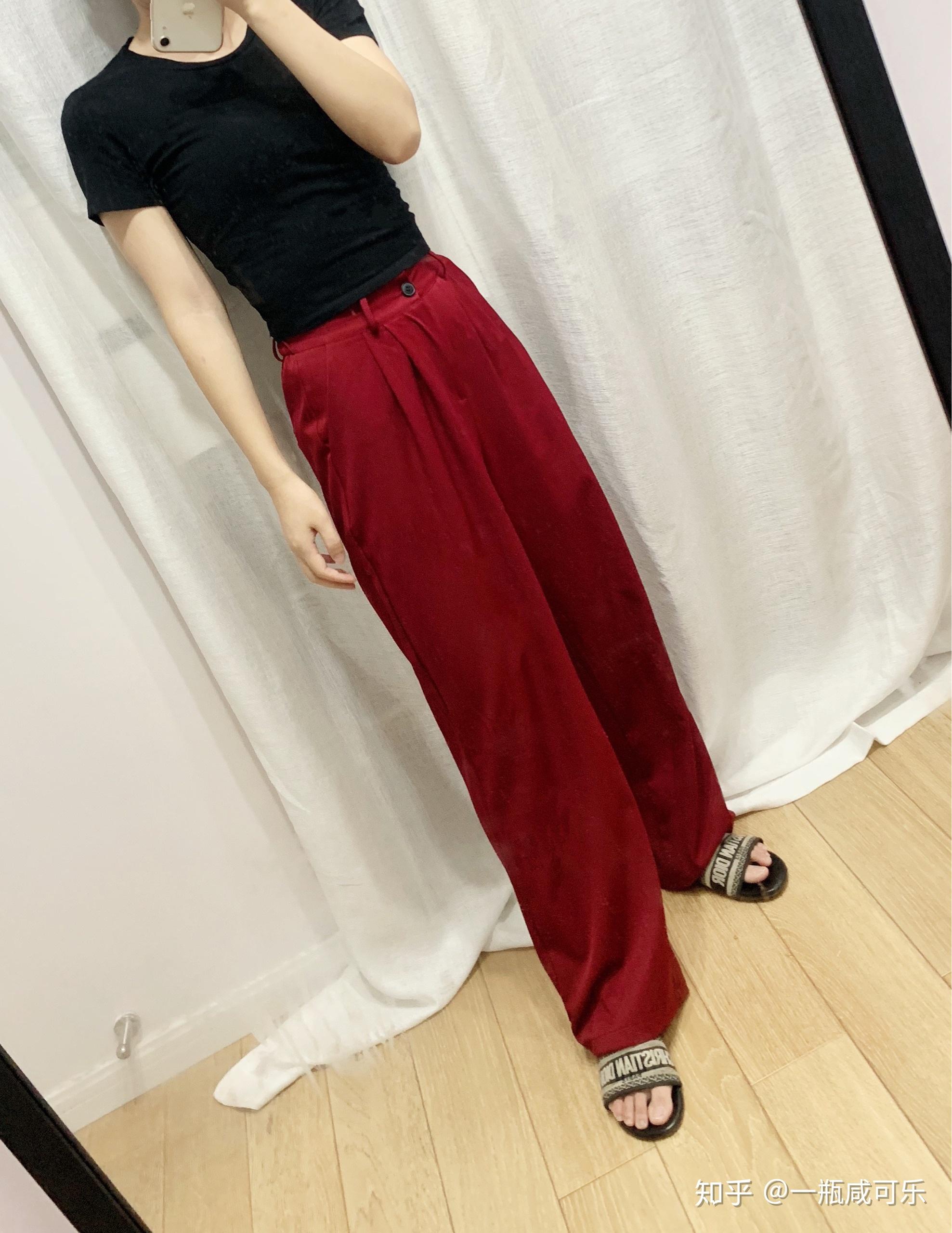 专属标识装饰羊毛混纺阔腿裤 (亮红色) - 女士 | Burberry® 博柏利官网