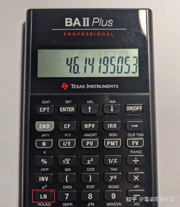 如何在金融计算器上求1.0305的n次方等于4?