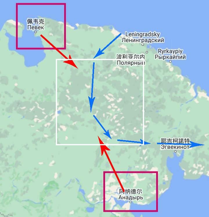 楚科奇行政区划地图图片