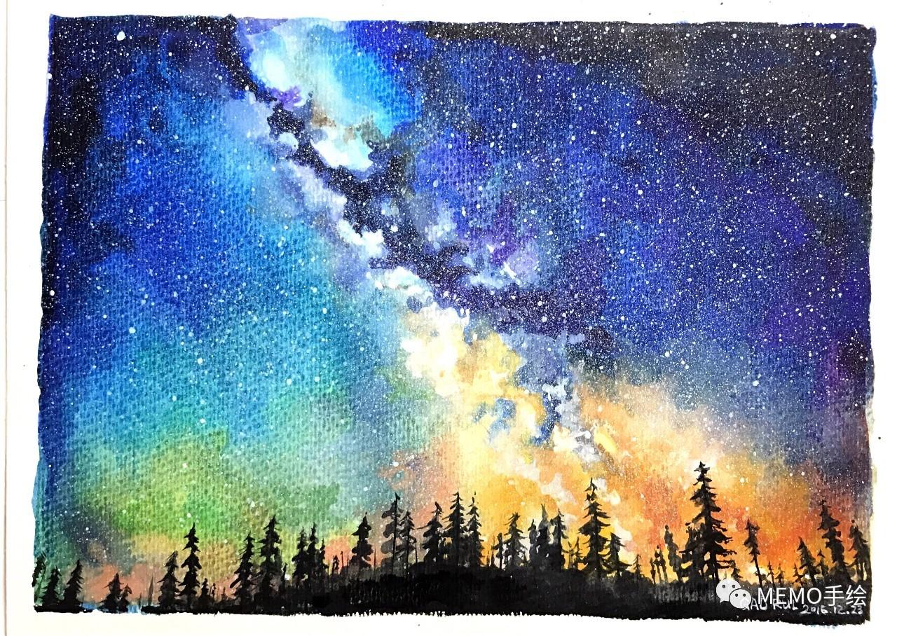 手绘教程 璀璨星空 水彩 知乎 手绘教程 璀璨星空 水彩 知乎