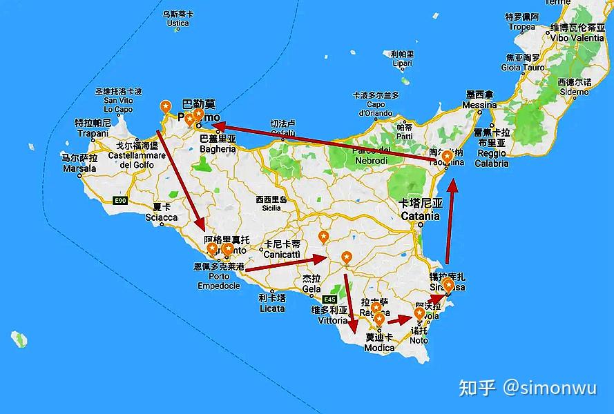 西西里岛登陆地图图片