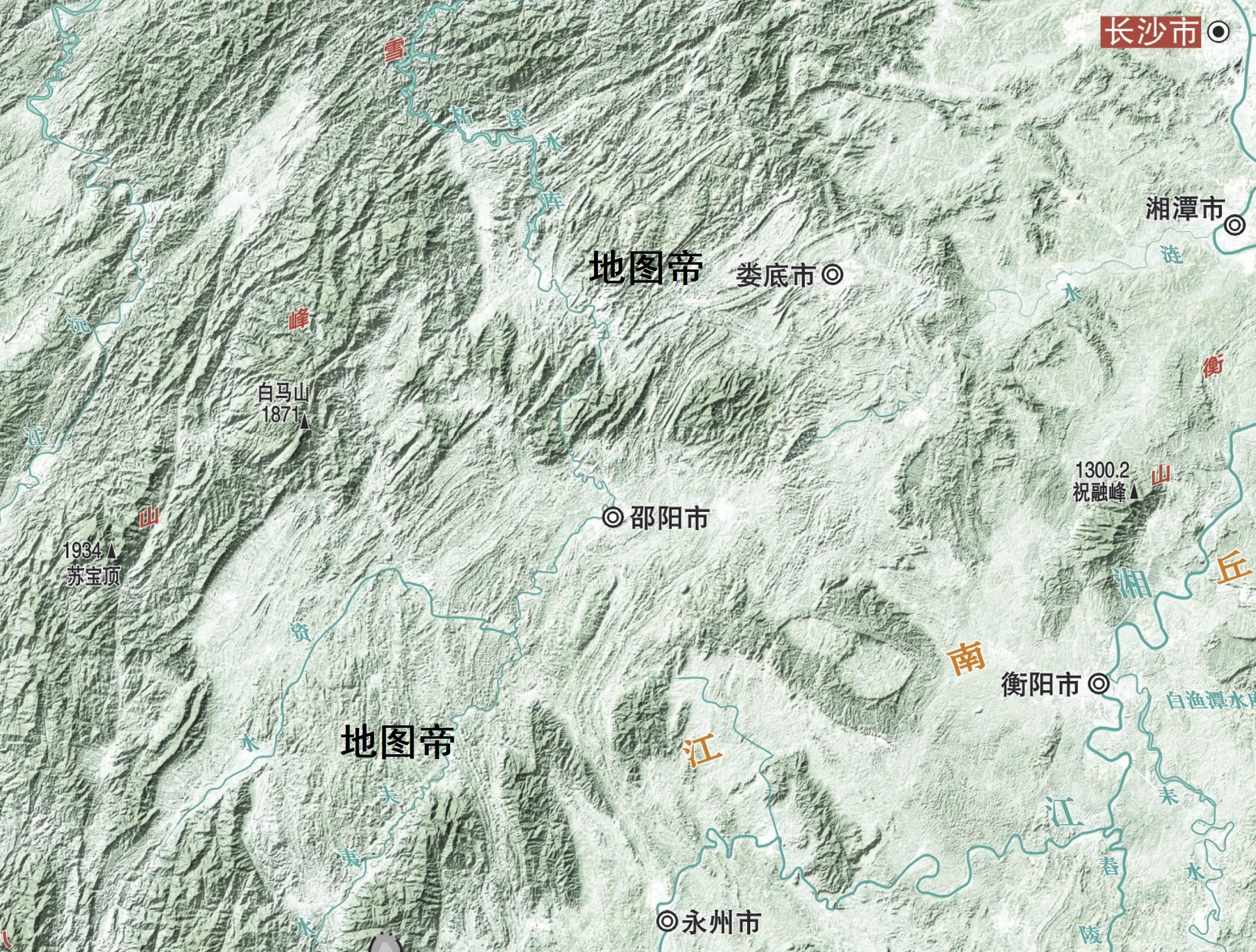 湖南邵阳雪峰山地图图片