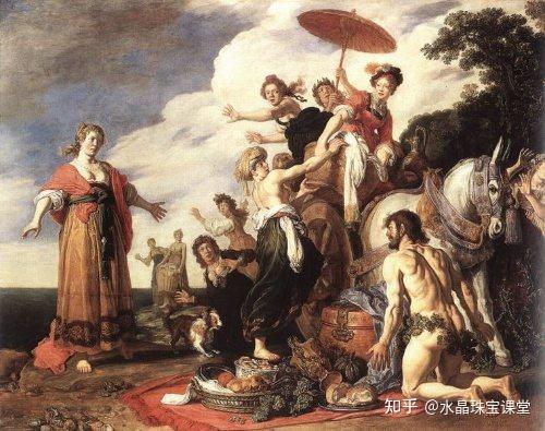 伟大的英雄奥德修斯在出征前给了他美丽的妻子珀涅罗珀一块美丽的