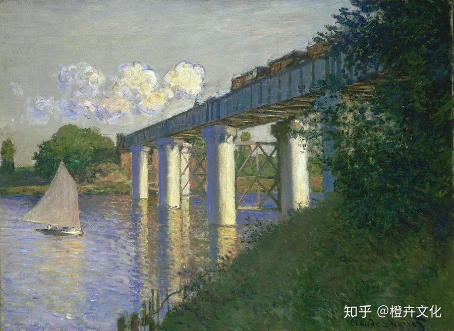 莫奈"the promenade at argenteuil"  claude monet,《阿让特伊铁漫步