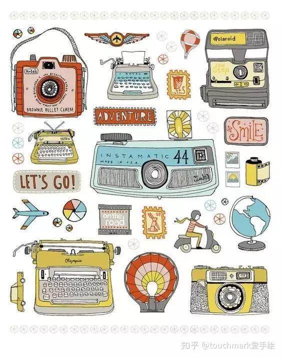 不学会这些简单好看的手绘素材,还旅什么游?