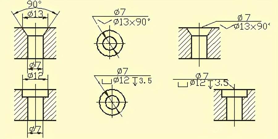 阶梯孔标注图片