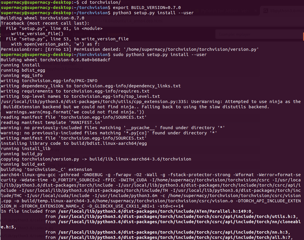 NVIDIA Jetson NX安装torchvision教程 知乎