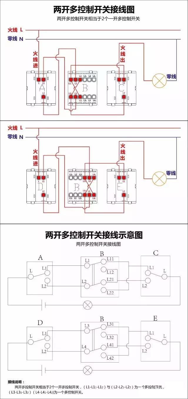 單控開關和雙控開關有何區別怎麼接線附高清開關接線圖圖解