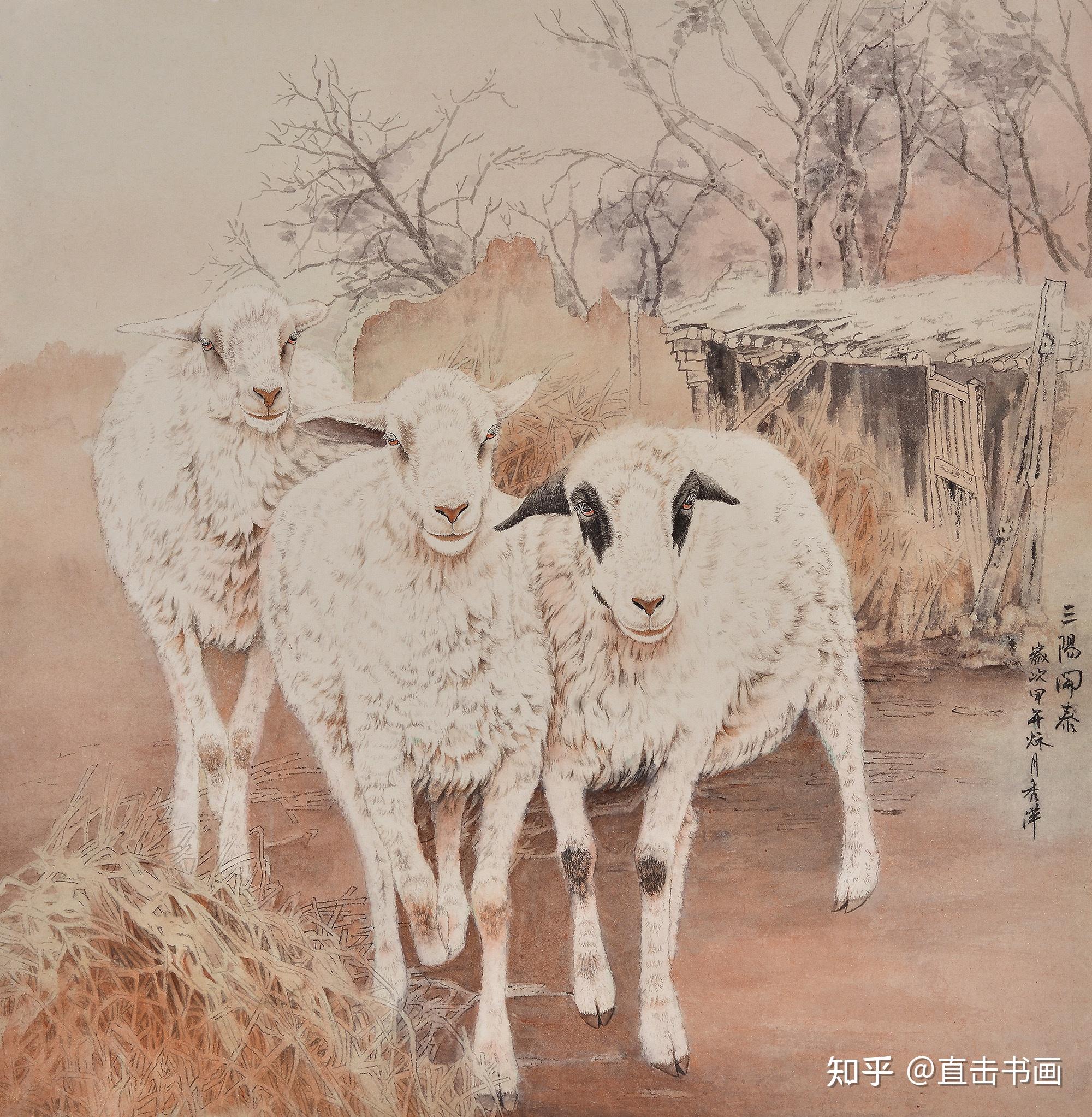 中国美术家协会会员张秀萍工笔羊欣赏