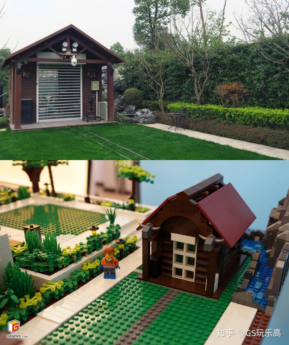 用乐高积木搭建2000平的大别墅什么样?