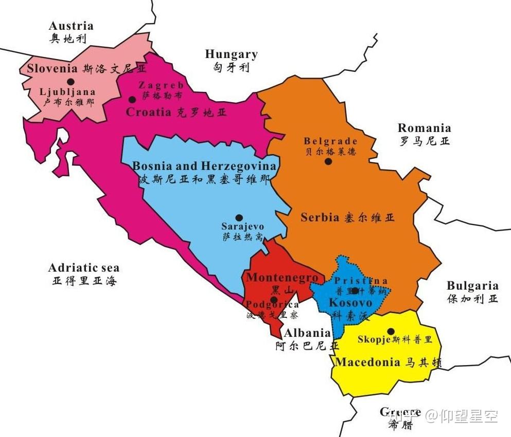 亚)六个共和国(斯洛文尼亚,克罗地亚,塞尔维亚,波斯尼亚和黑塞哥维那