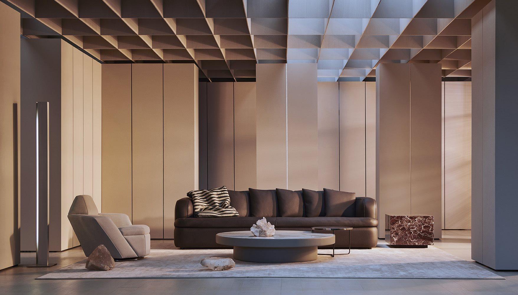 mascheroni沙发产自意大利现代客厅中三个必不可少的绝佳选择