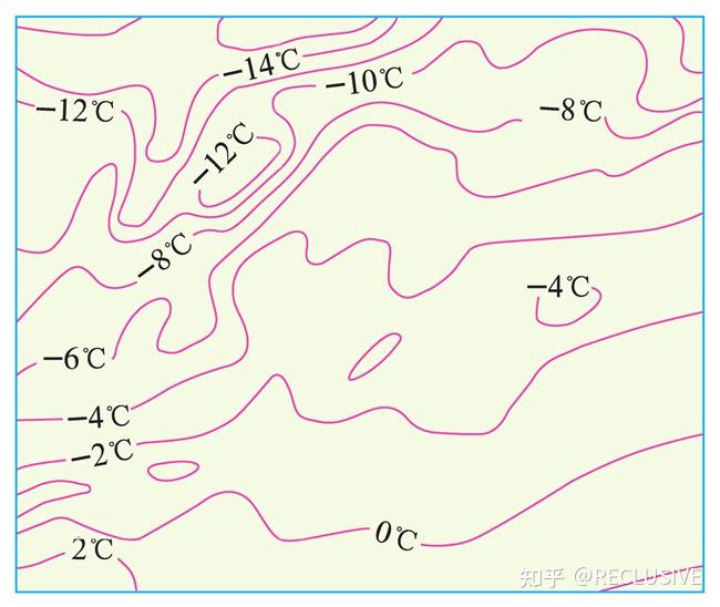 ①通常用等温线图来表示气温的水平分布②等温线图中
