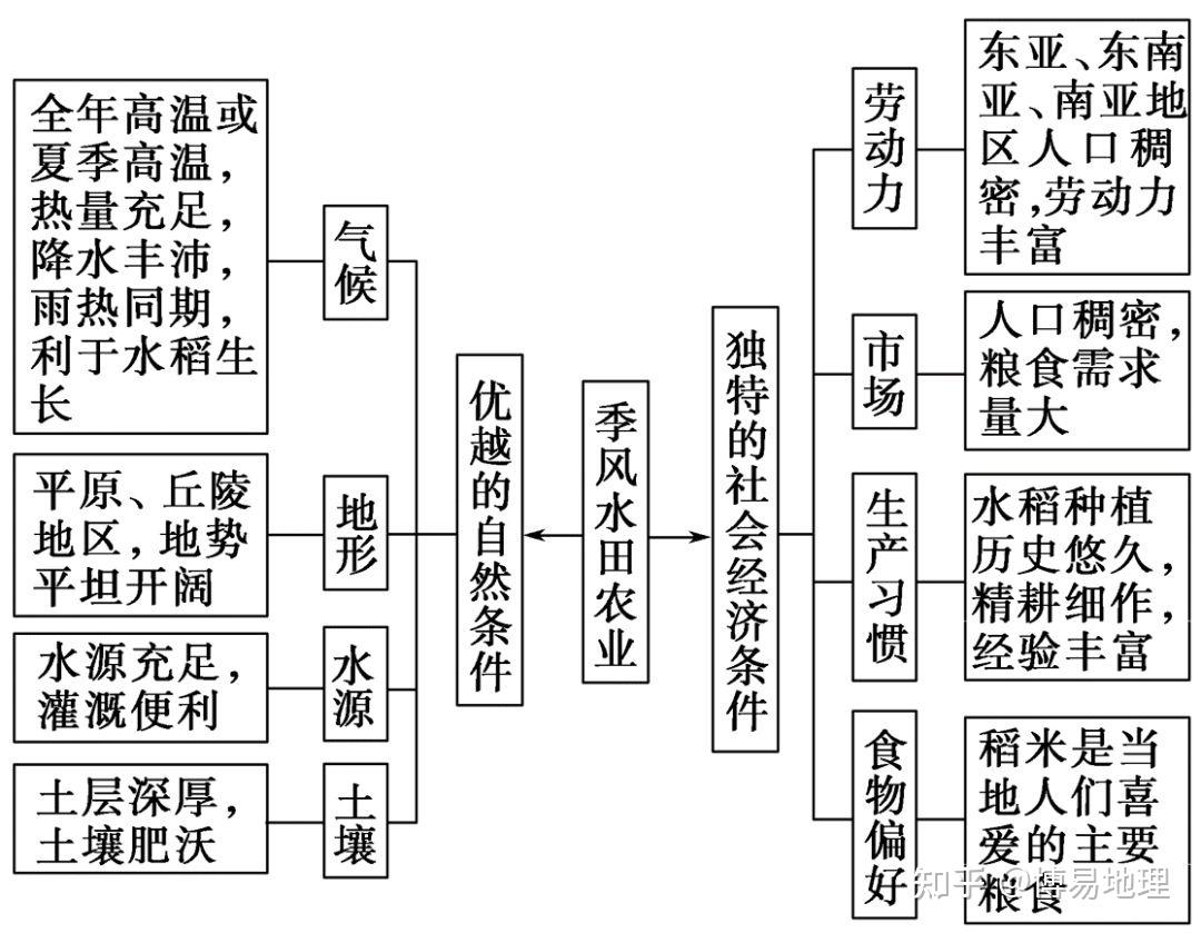 季风水田农业分布图片图片