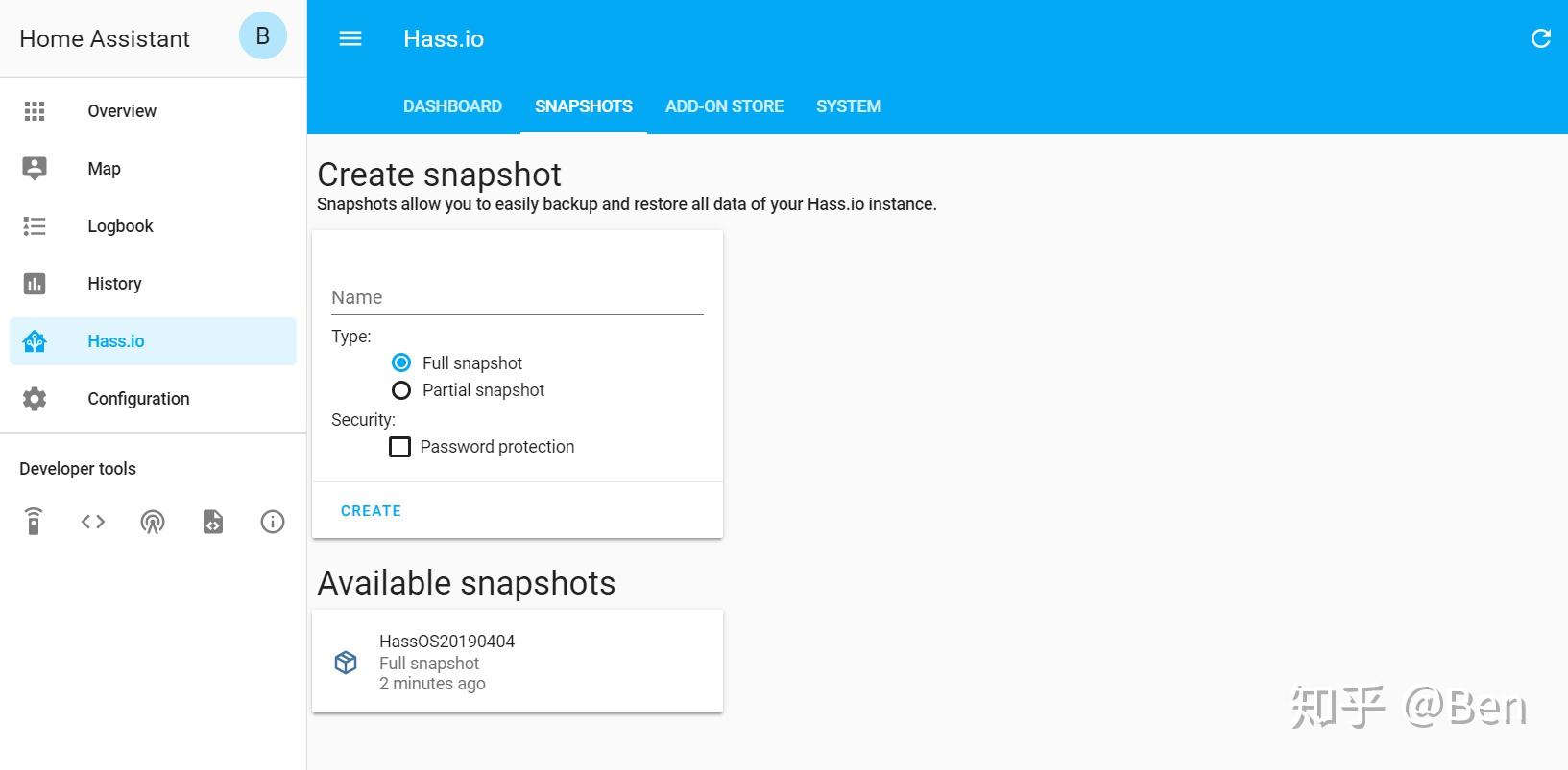1 0 installation hass io 