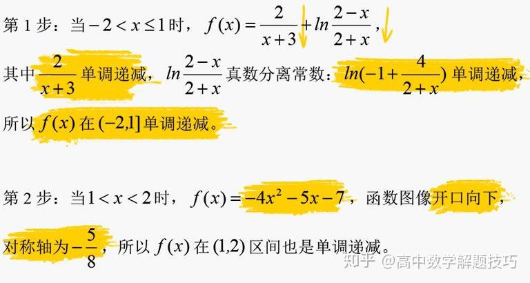 第3步:兩種情況分別討論時,都是單調遞減,那當它們處於臨界點的時候