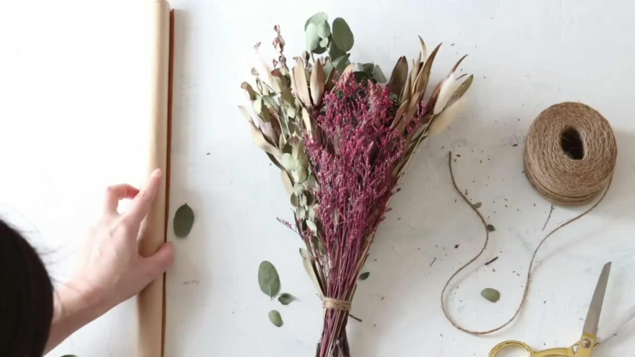 干花制作之DIY干花花束包装视频教程- 知乎
