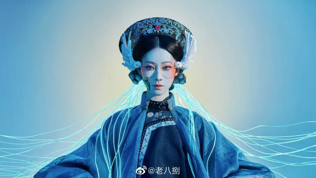 画风突变95后up主用赛博朋克风重新定义汉服又美又飒