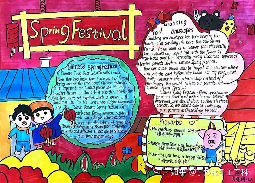 传统节日英文双语手抄报##英文手抄报小报##传统文化手抄报#适用痔忖